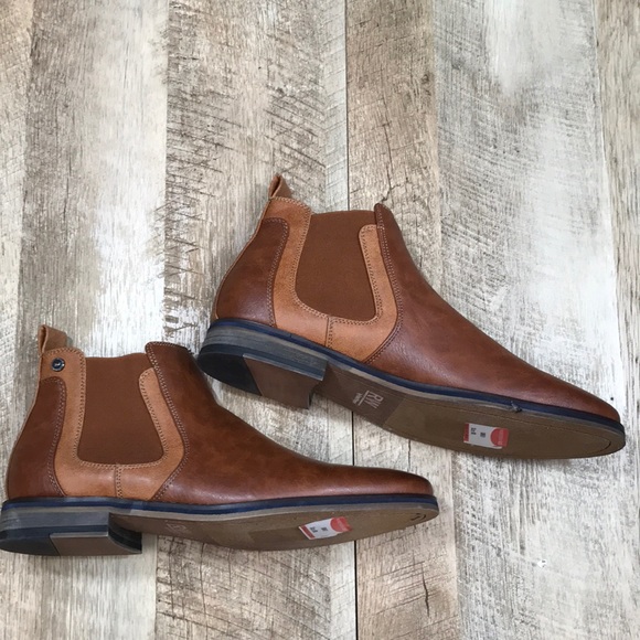 New Mens Robert Wayne Vegan Leather Chelsea Boots - Picture 2 of 8